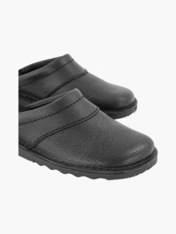 Easy Street Zwarte Leren Zweedse Muil -Beroemde Schoenen Winkel 02 1353691 1 P5