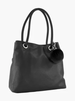 Zwarte Handtas Pompon