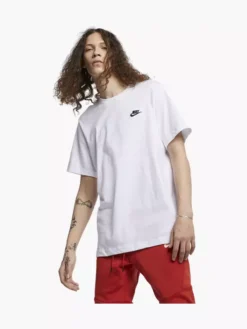 Nike Witte Club Tee - Heren -Beroemde Schoenen Winkel 02 46103007 1 P3x