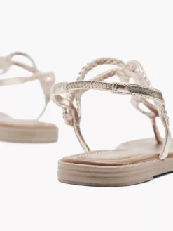 Rose Gouden Sandaal Gevlochten -Beroemde Schoenen Winkel 1673694 H4