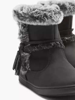 Zwarte Laars Imitatie Bont -Beroemde Schoenen Winkel 1744928 H5