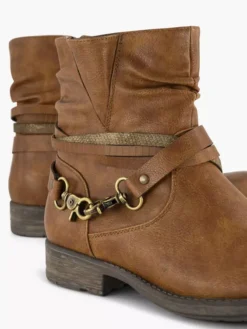 Bruine Enkellaars Sierband -Beroemde Schoenen Winkel 1770483 H5