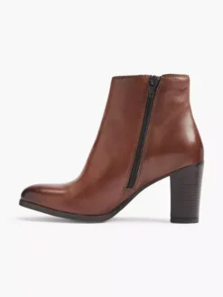 Cognac Leren Enkelaars -Beroemde Schoenen Winkel 1864341 H2