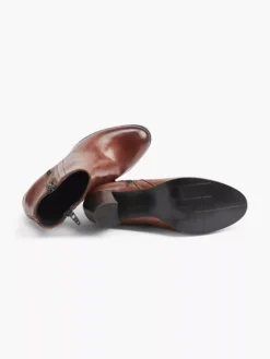 Cognac Leren Enkelaars -Beroemde Schoenen Winkel 1864341 H3