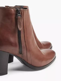 Cognac Leren Enkelaars -Beroemde Schoenen Winkel 1864341 H5