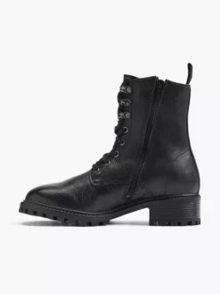Zwarte Leren Veterboot -Beroemde Schoenen Winkel 1864427 H2
