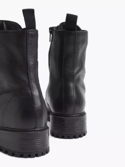 Zwarte Leren Veterboot -Beroemde Schoenen Winkel 1864427 H4