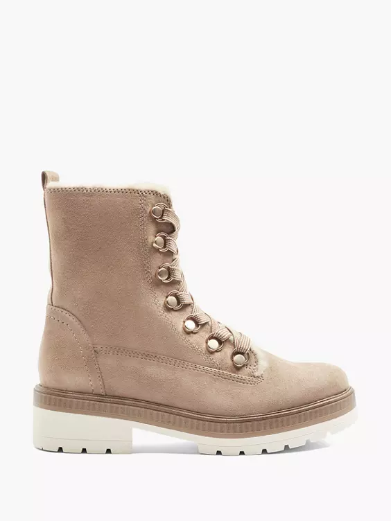 Beige Veterboot Gevoerd 7 Beige Veterboot Gevoerd - Afbeelding 7