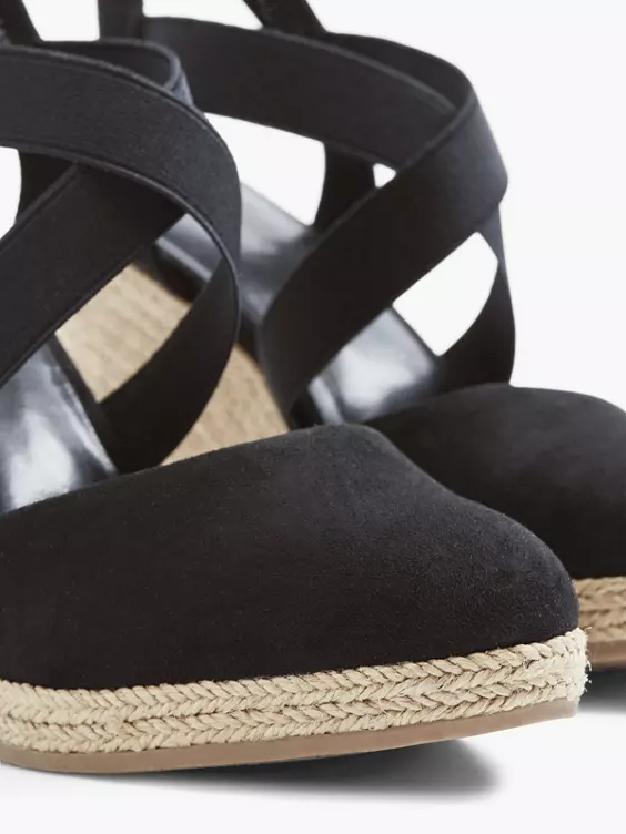 Zwarte Espadrille Sleehak 5 Zwarte Espadrille Sleehak - Afbeelding 5