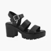 Zwarte Chunky Sandalette