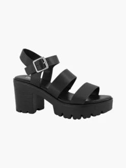 Zwarte Chunky Sandalette