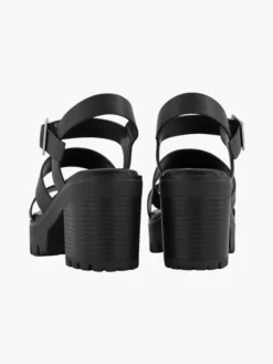 Zwarte Chunky Sandalette -Beroemde Schoenen Winkel 1936628 P4
