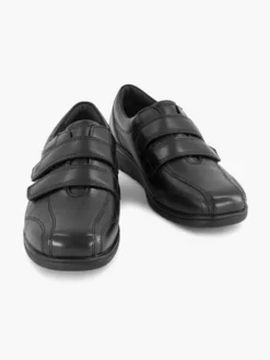 Zwarte Leren Sneaker Klittenband -Beroemde Schoenen Winkel 1978278 H5