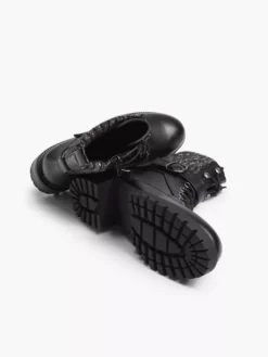 Zwarte Veterboot Gevoerd -Beroemde Schoenen Winkel 1983876 H3