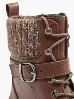 Cognac Veterboot Gevoerd -Beroemde Schoenen Winkel 1984156 H6