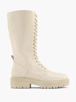 Beige Hoge Veterboot