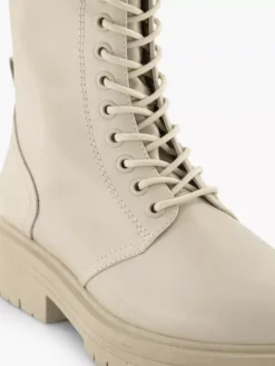 Beige Hoge Veterboot -Beroemde Schoenen Winkel 1990035 H4