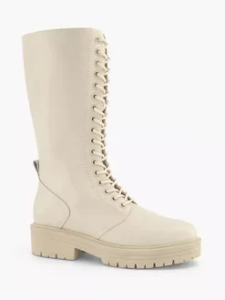 Beige Hoge Veterboot -Beroemde Schoenen Winkel 1990035 H6