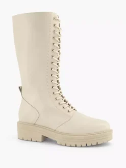 Beige Hoge Veterboot -Beroemde Schoenen Winkel 1990035 HL1