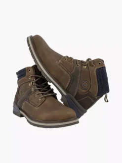 Bruine Enkellaars Gevoerd -Beroemde Schoenen Winkel 1993754 P5