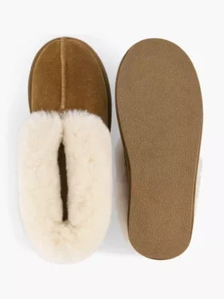 Bruine Suède Pantoffel Gevoerd -Beroemde Schoenen Winkel 1997945 H3