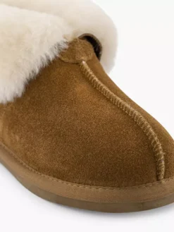 Bruine Suède Pantoffel Gevoerd -Beroemde Schoenen Winkel 1997945 H5