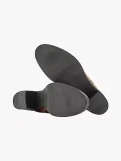 Bruine Leren Enkellaars Hak -Beroemde Schoenen Winkel 1998203 P3