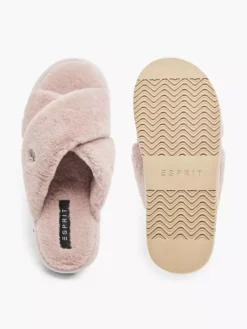 ESPRIT Lichtroze Slipper Imitatiebont -Beroemde Schoenen Winkel 1998275 H3