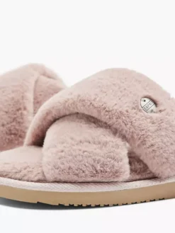 ESPRIT Lichtroze Slipper Imitatiebont -Beroemde Schoenen Winkel 1998275 H5