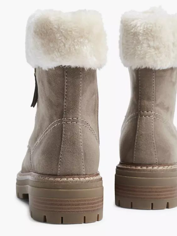 Taupe Veterboot Gevoerd 4 Taupe Veterboot Gevoerd - Afbeelding 4