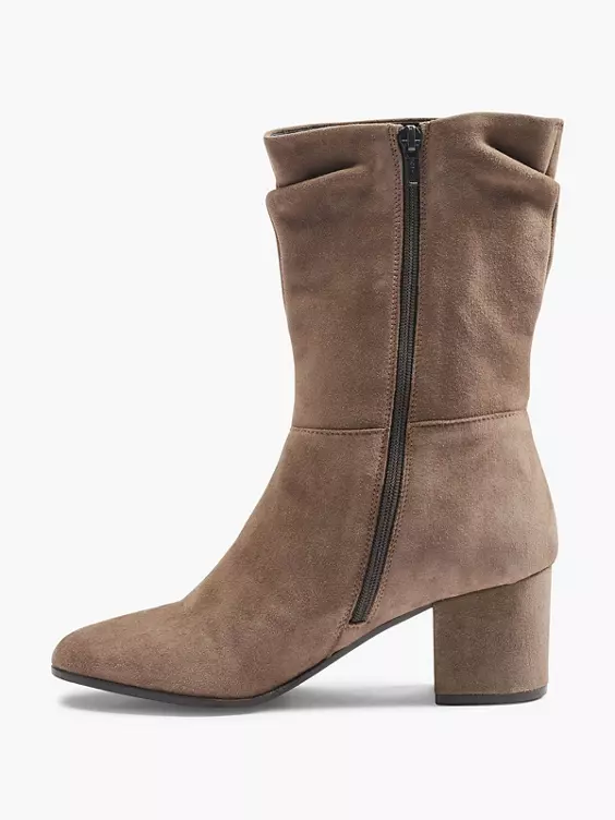 Beige Leren Laars 3 Beige Leren Laars - Afbeelding 3