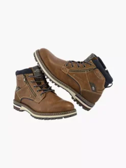 Bruine Veterboot Gevoerd -Beroemde Schoenen Winkel 2006069 P5