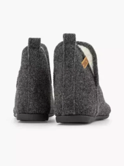 Donkergrijze Pantoffel Gevoerd -Beroemde Schoenen Winkel 2013844 H4