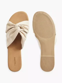Beige Slipper Knoop -Beroemde Schoenen Winkel 2029899 H3
