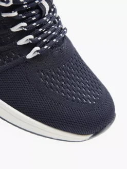 Donkerblauwe Leren Sneaker -Beroemde Schoenen Winkel 2031839 H5