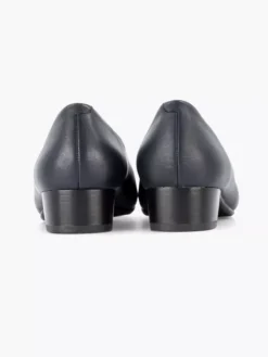 Donkerblauwe Leren Pump -Beroemde Schoenen Winkel 2032980 H4