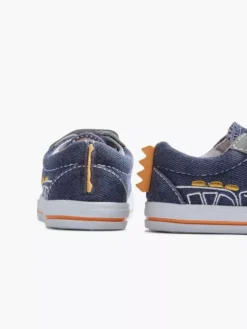 Blauwe Canvas Sneaker Krokodil -Beroemde Schoenen Winkel 2033654 H4