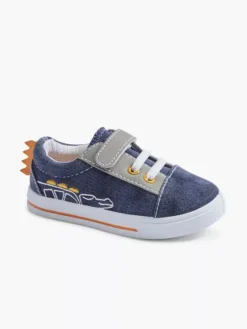 Blauwe Canvas Sneaker Krokodil -Beroemde Schoenen Winkel 2033654 H6