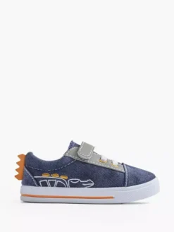 Blauwe Canvas Sneaker Krokodil -Beroemde Schoenen Winkel 2033654 HL1