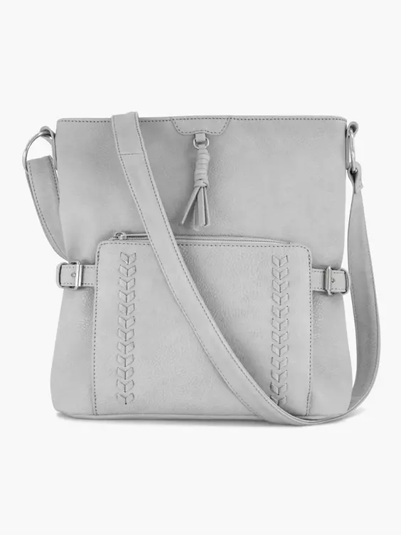 Lichtgrijze Schoudertas 1 Lichtgrijze Schoudertas