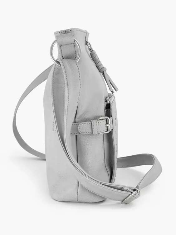 Lichtgrijze Schoudertas 2 Lichtgrijze Schoudertas - Afbeelding 2