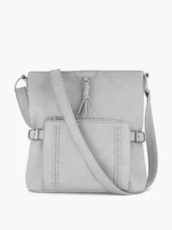 Lichtgrijze Schoudertas 11 Lichtgrijze Schoudertas -Beroemde Schoenen Winkel 2034024 HL1