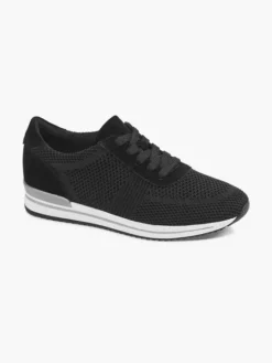 Zwarte Knitted Sneaker -Beroemde Schoenen Winkel 2042729 H6