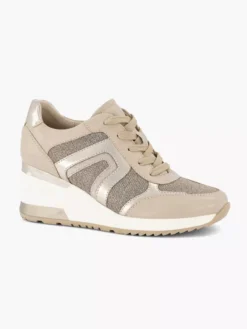 Beige Sneaker Sleehak -Beroemde Schoenen Winkel 2047857 H6