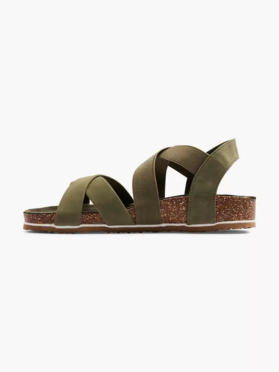 ESPRIT Khaki Sandaal Elastisch 2 ESPRIT Khaki Sandaal Elastisch - Afbeelding 2