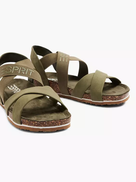 ESPRIT Khaki Sandaal Elastisch 5 ESPRIT Khaki Sandaal Elastisch - Afbeelding 5
