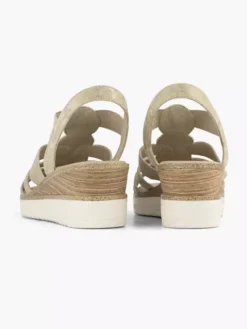 Easy Street Beige Sandaal Sleehak -Beroemde Schoenen Winkel 2055252 H4