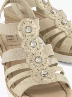 Easy Street Beige Sandaal Sleehak -Beroemde Schoenen Winkel 2055252 H5