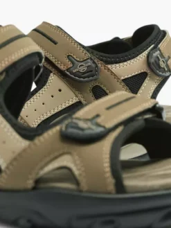 Easy Street Beige Sandaal Klittenband -Beroemde Schoenen Winkel 2057432 H5