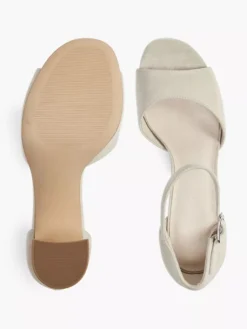 Beige Suéde Sandalette -Beroemde Schoenen Winkel 2059750 H3
